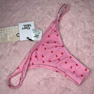 Pink floral bikini bottoms